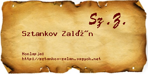 Sztankov Zalán névjegykártya