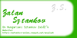 zalan sztankov business card